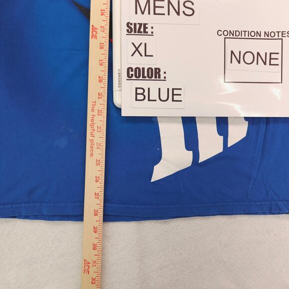 M&Ms Graphic Casual Short Sleeve Crew Neck T Shirt Mens Size Extra Large XL Blue - Picture 8 of 9